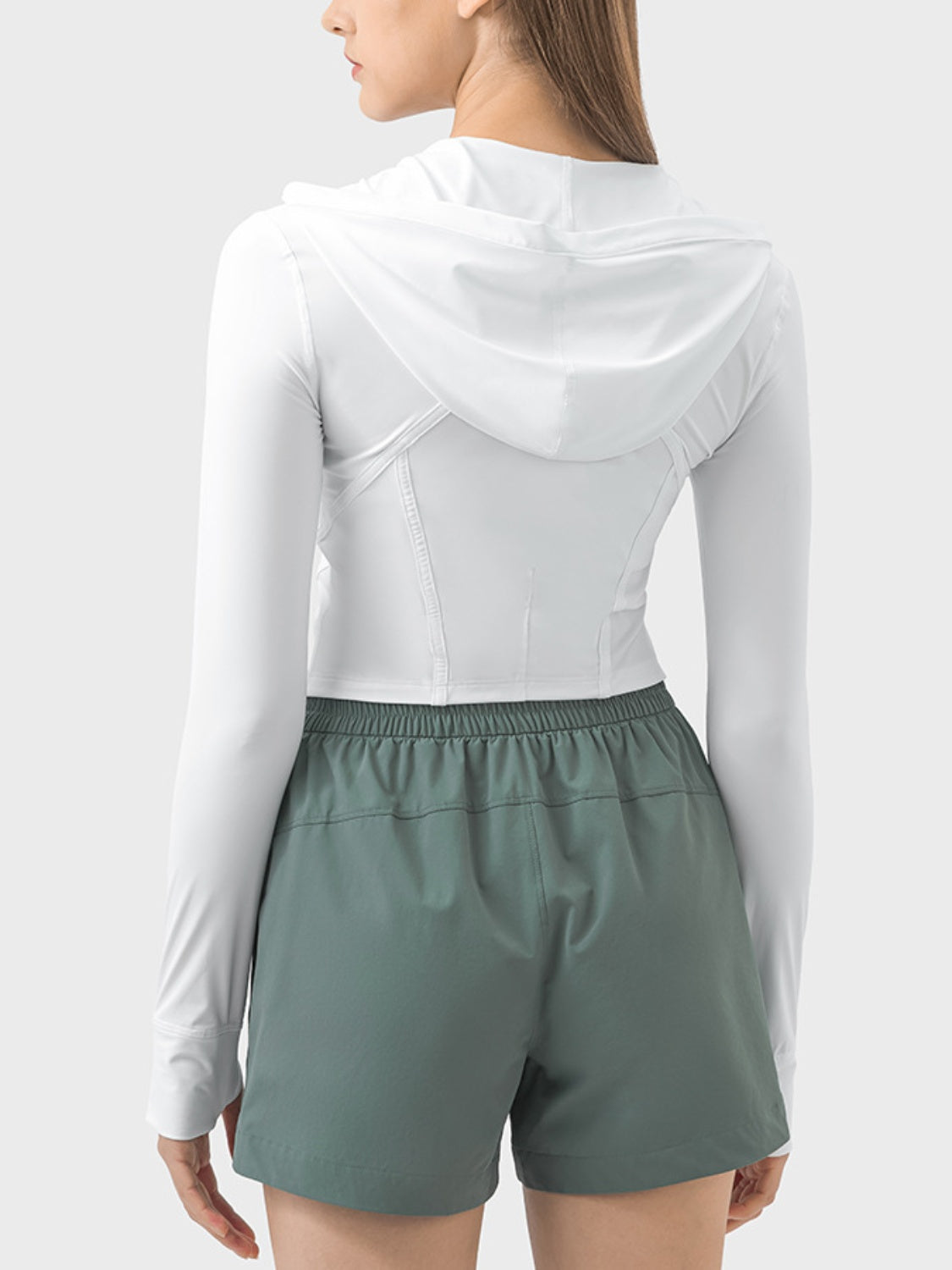Thunder Chick Fitness Zip Up Hooded Long Sleeve Active Outerwear