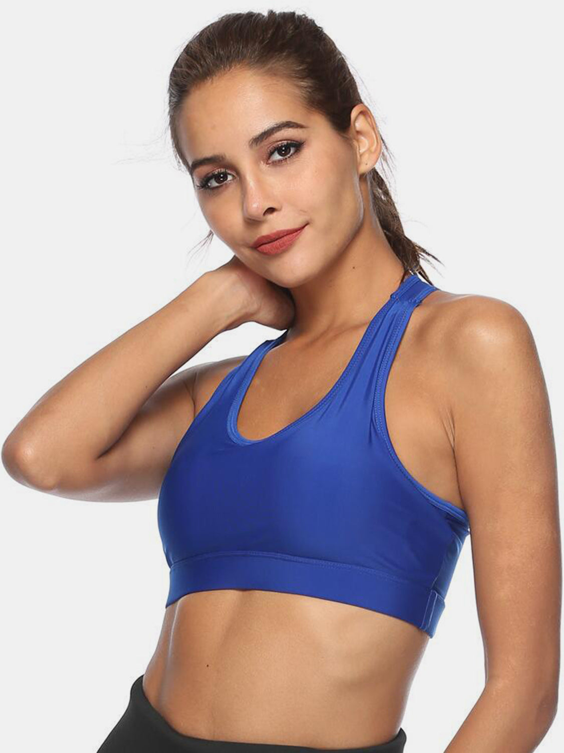 Thunder Chick Fitness Cutout Scoop Neck Active Tank