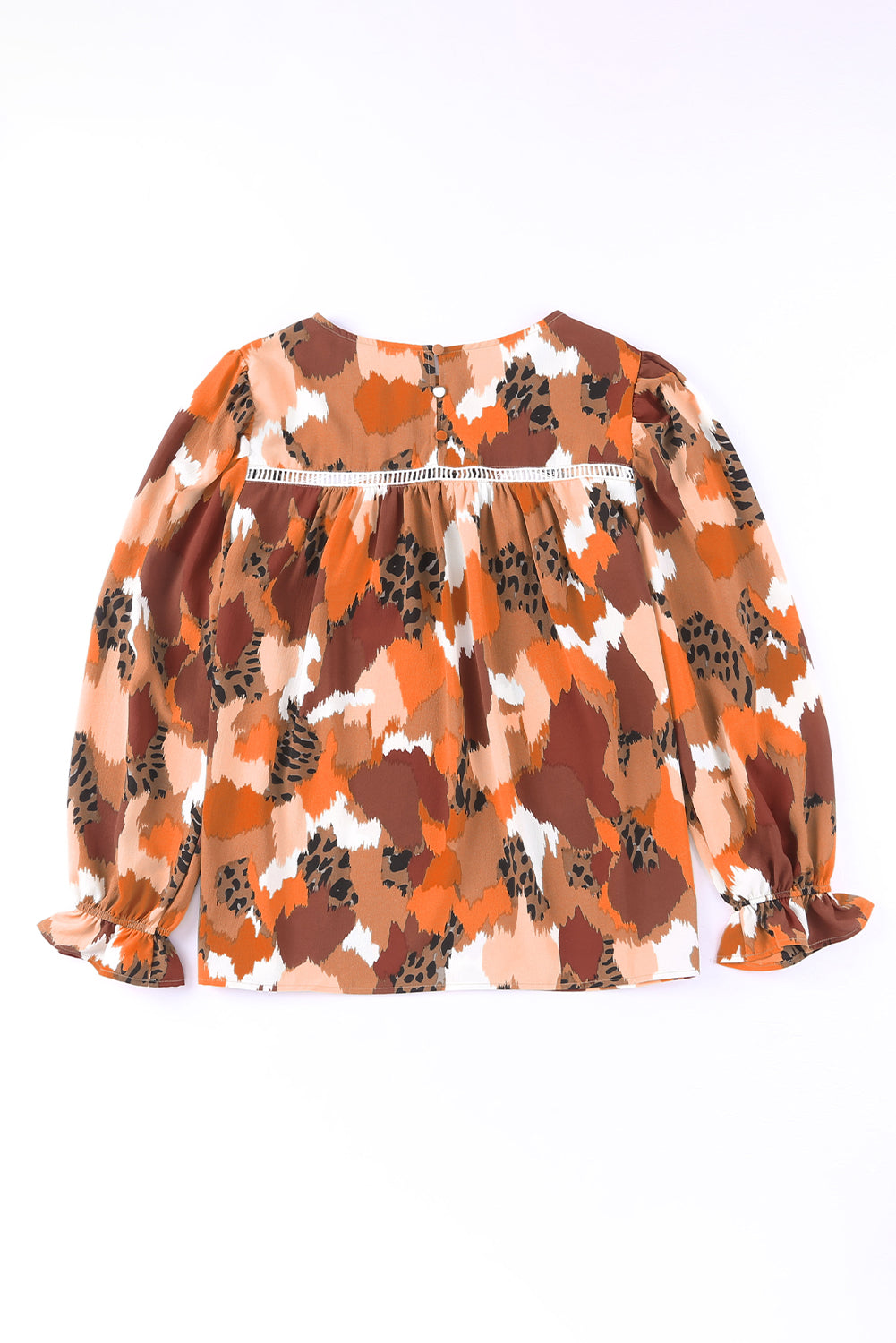 Thunder Chick Fitness Multicolour Plus Size Abstract Print Puff Sleeve Blouse