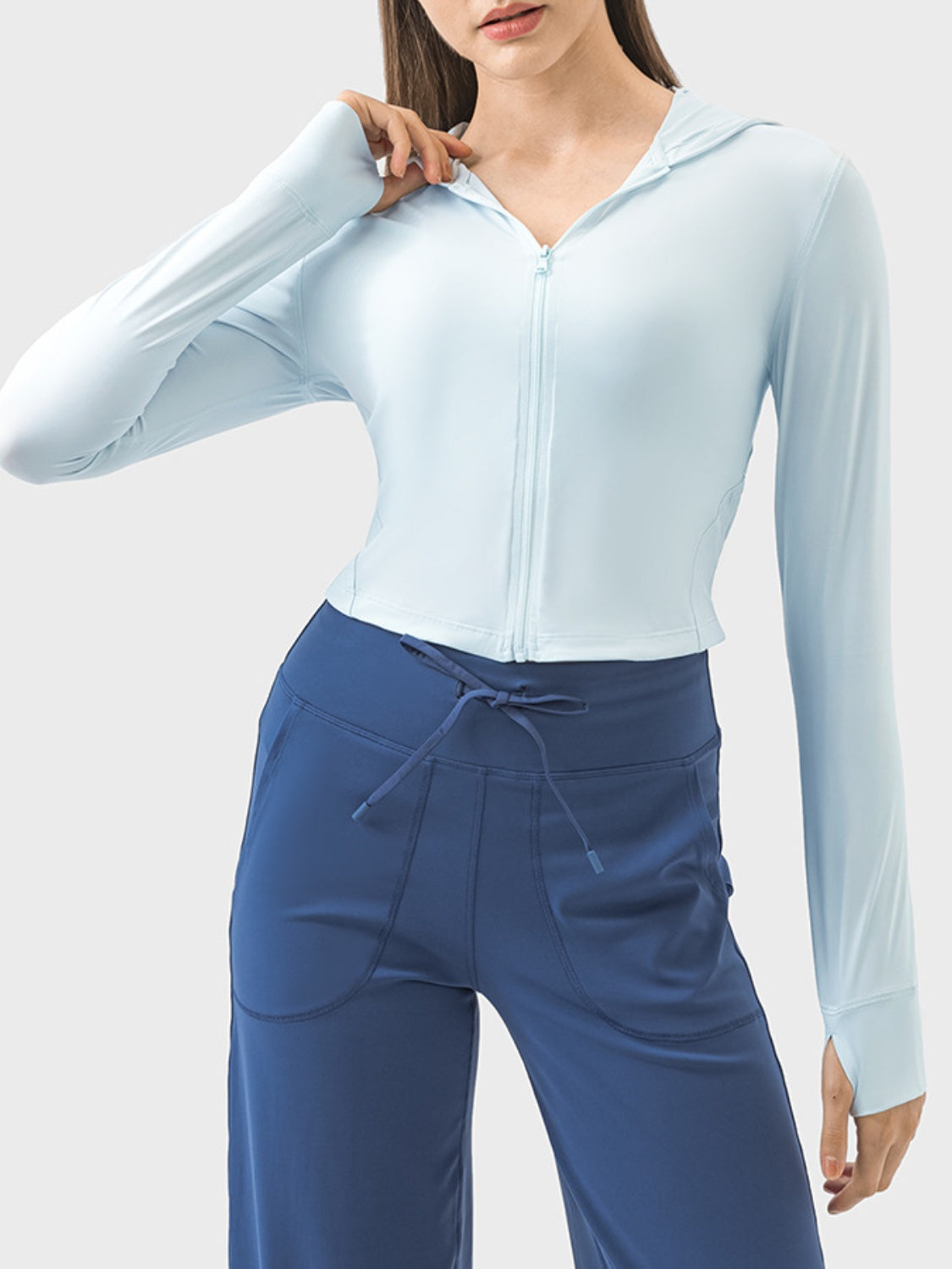 Thunder Chick Fitness Zip Up Hooded Long Sleeve Active Outerwear