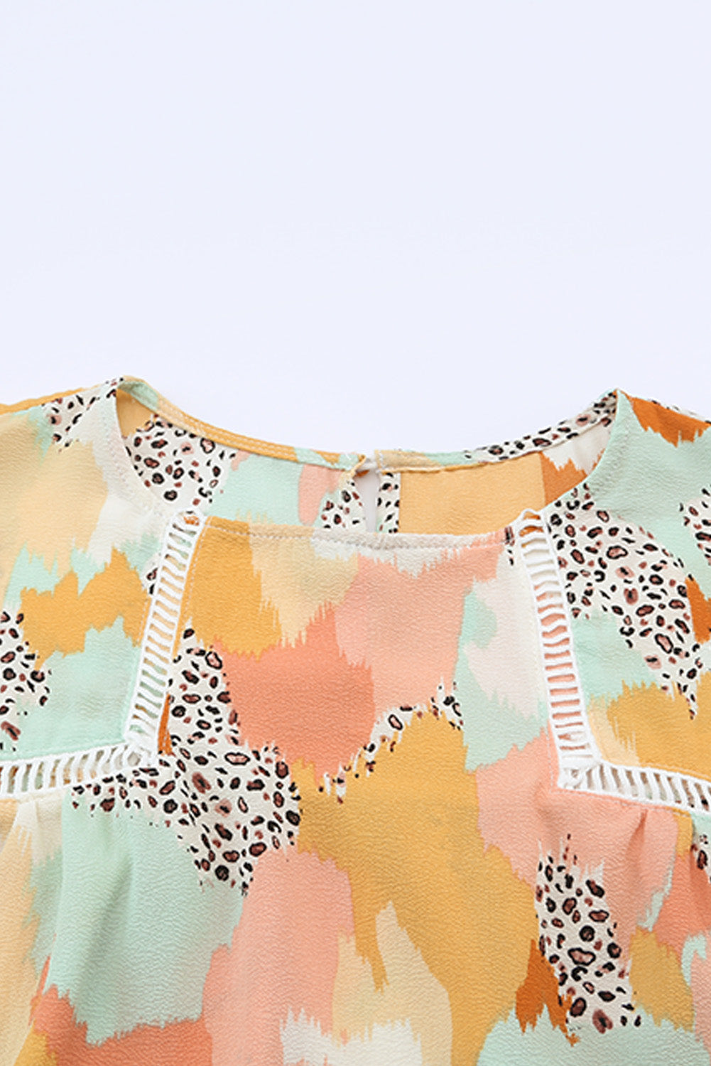 Thunder Chick Fitness Multicolour Plus Size Abstract Print Puff Sleeve Blouse