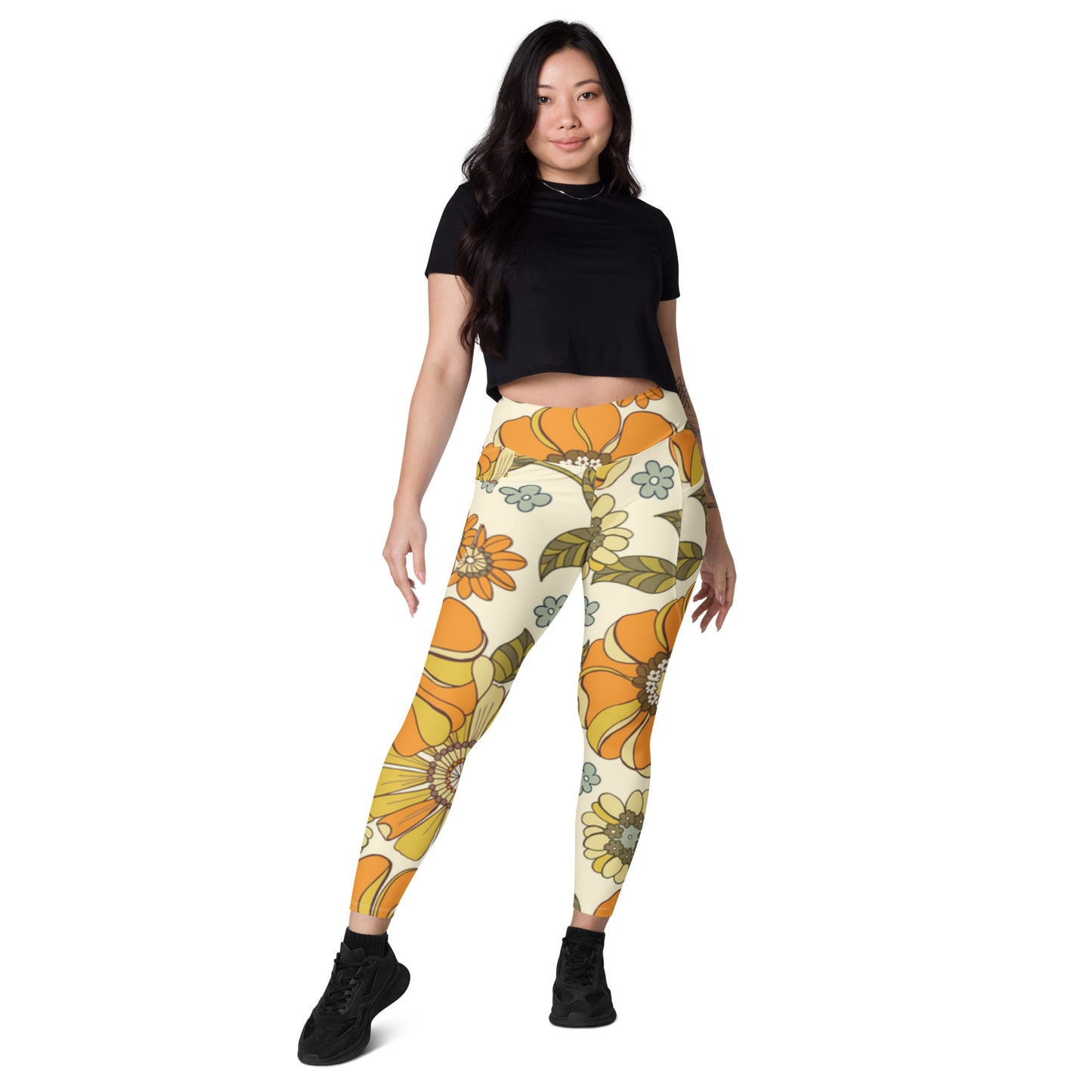 Thunder Chick Fitness Sunflower Leggings with pockets