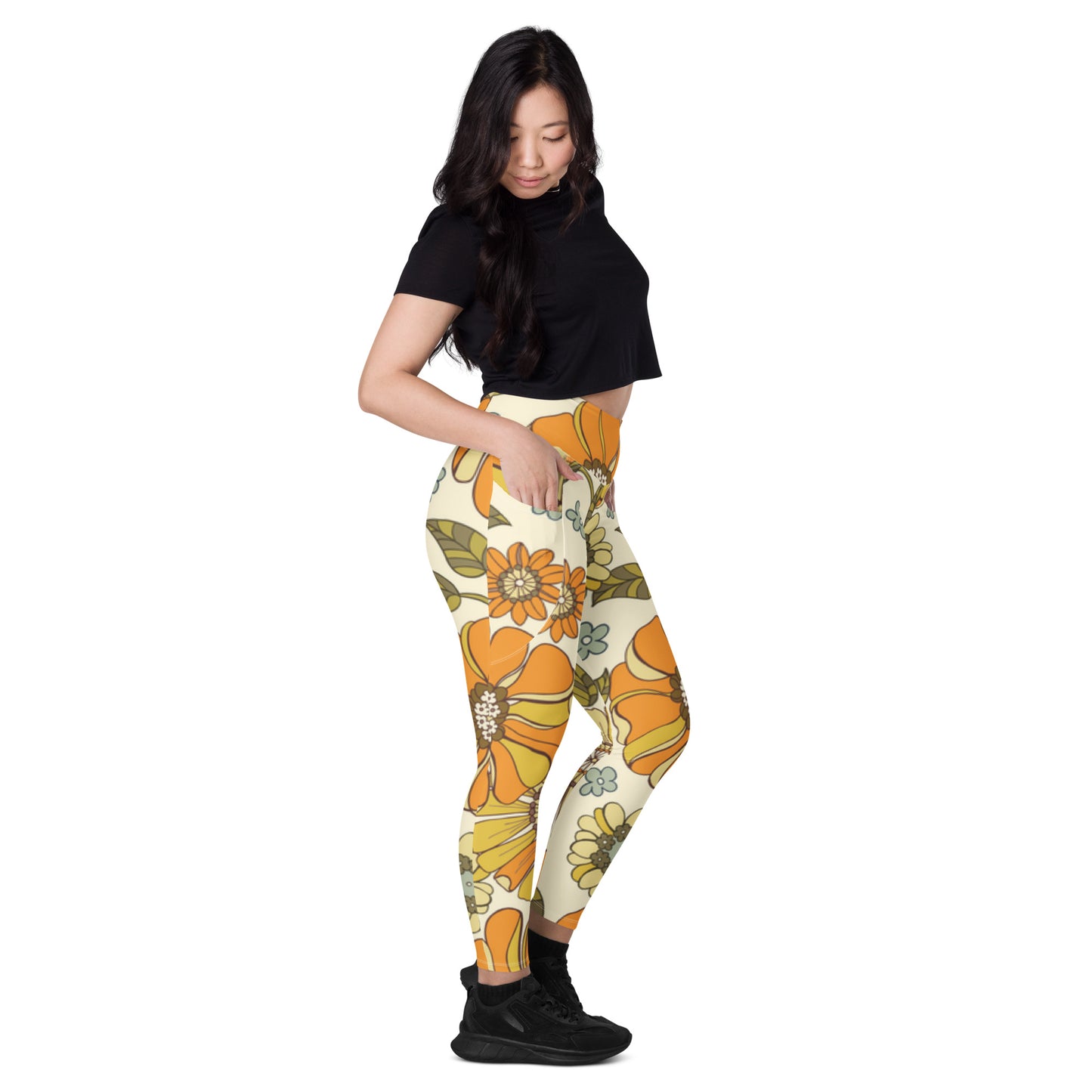 Thunder Chick Fitness Sunflower Leggings with pockets