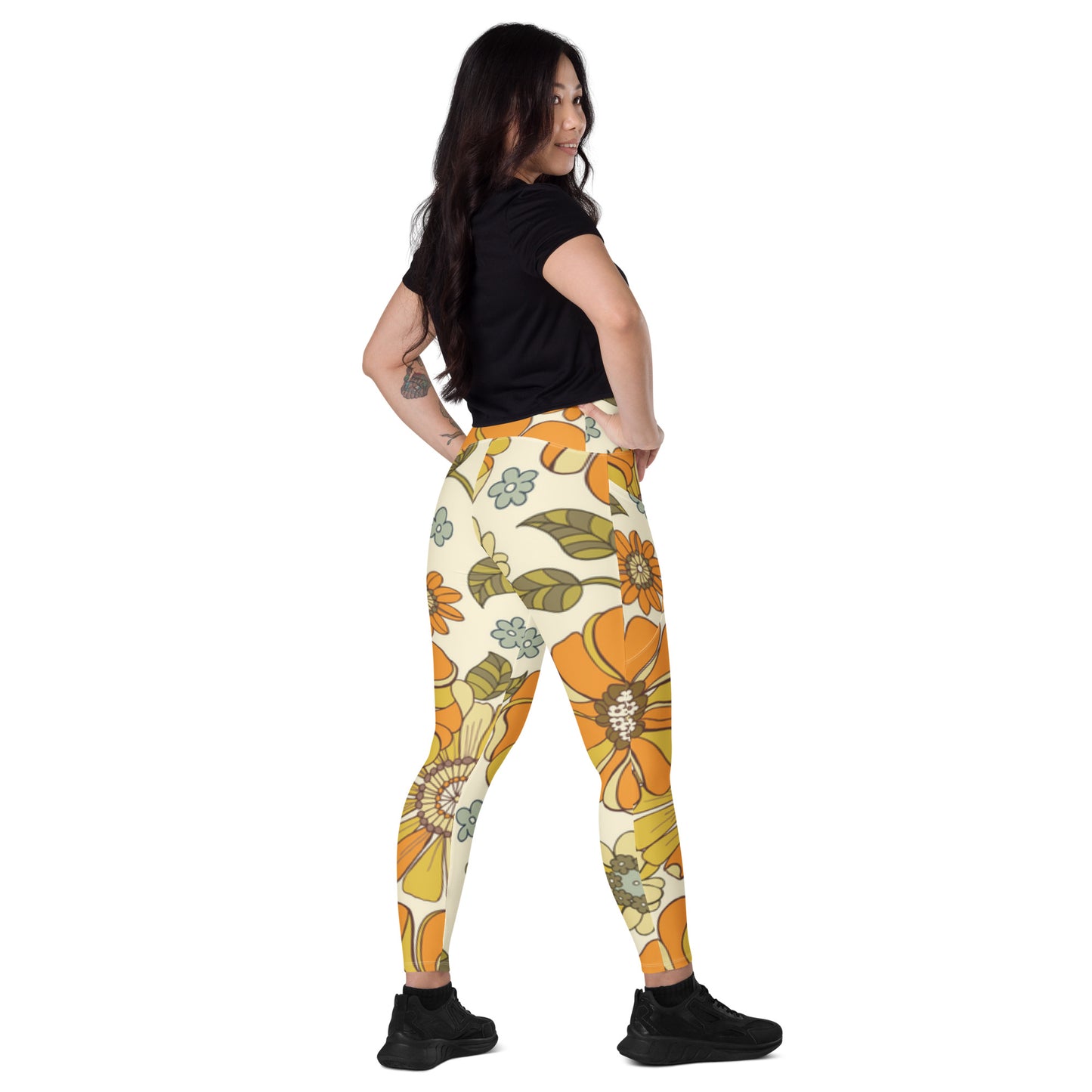 Thunder Chick Fitness Sunflower Leggings with pockets