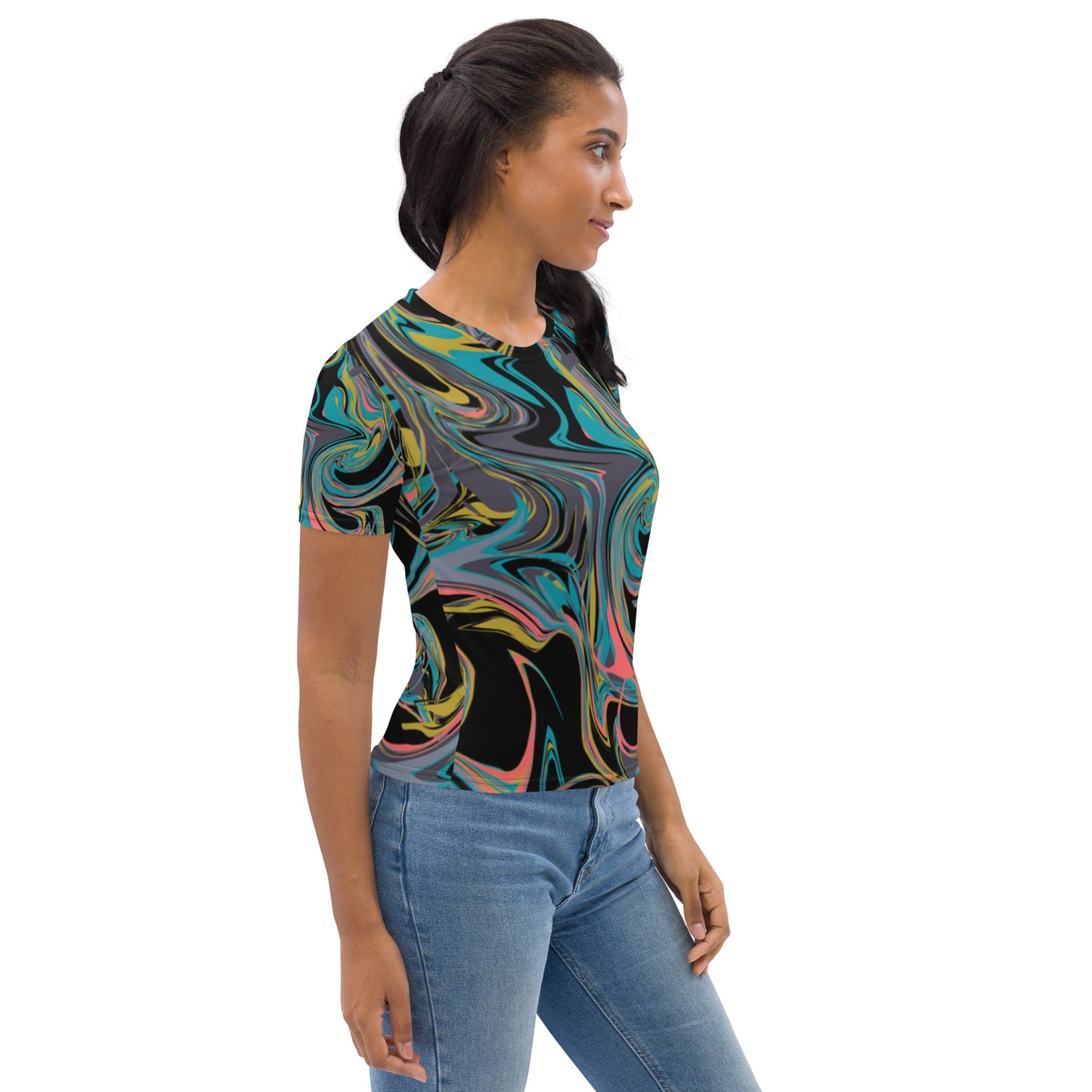 Thunder Chick Fitness Peacock Tee