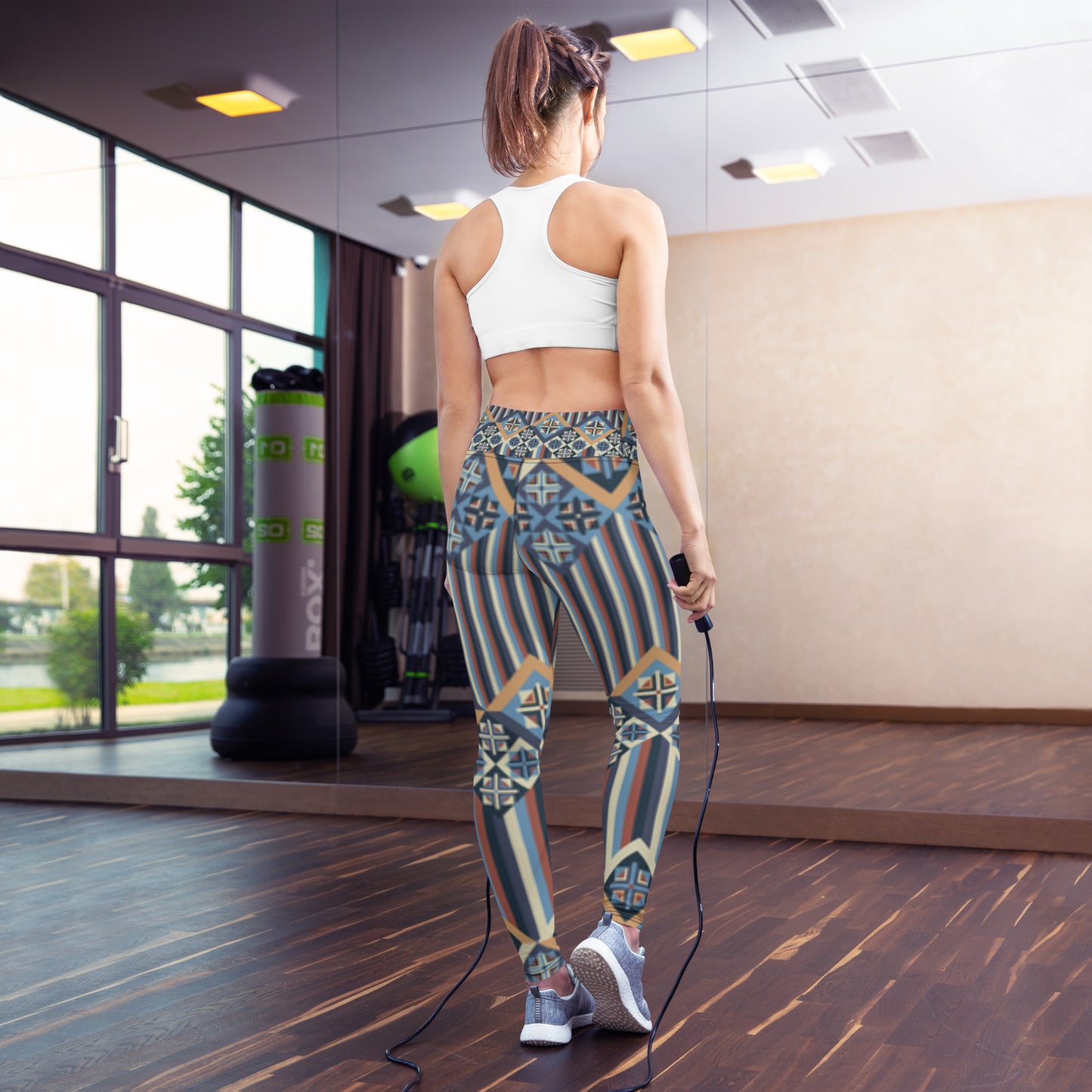 Thunder Chick Fitness Aztec Print Yoga Leggings