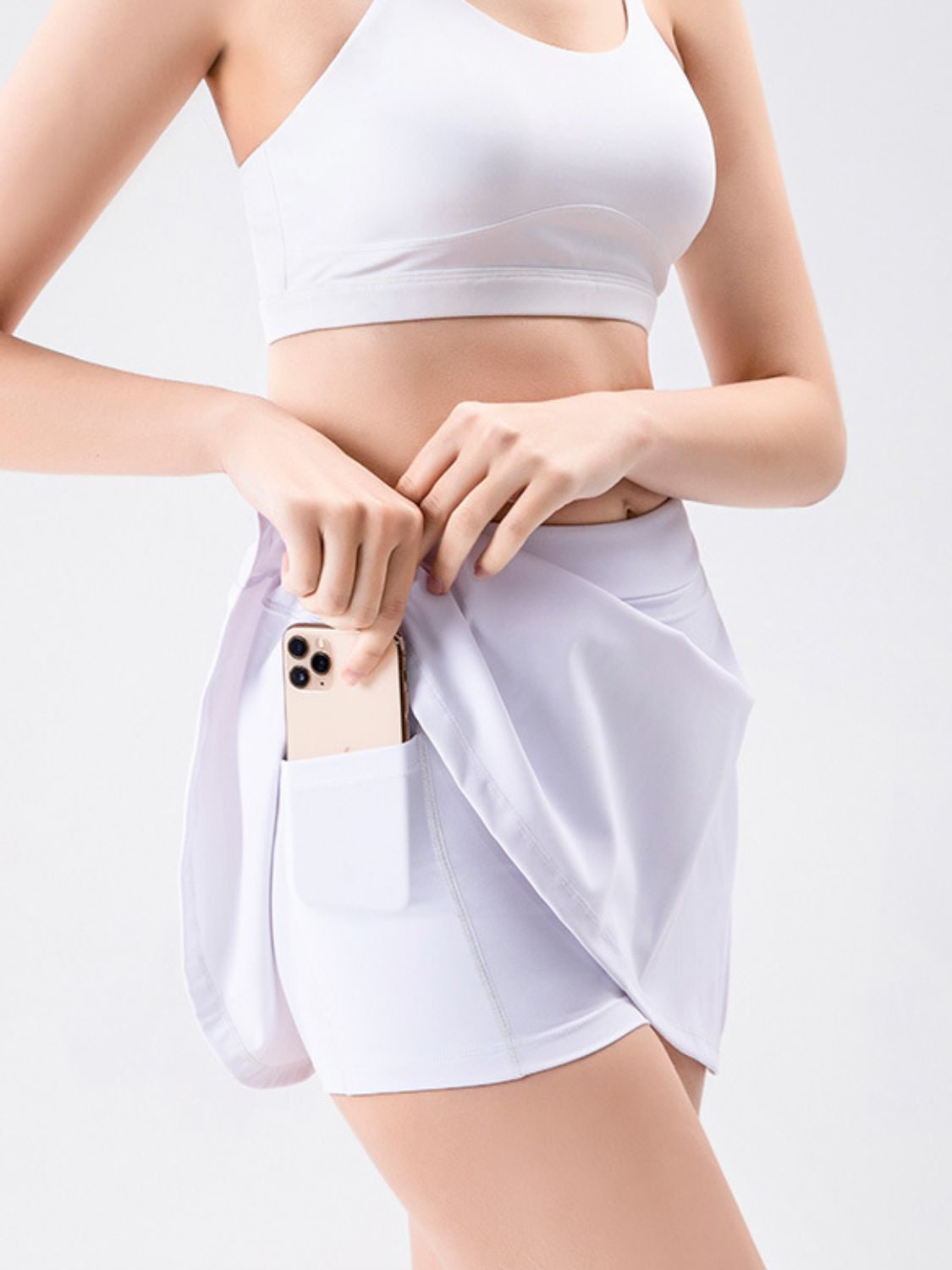 Thunder Chick Fitness High Waist Active Skort with Pockets