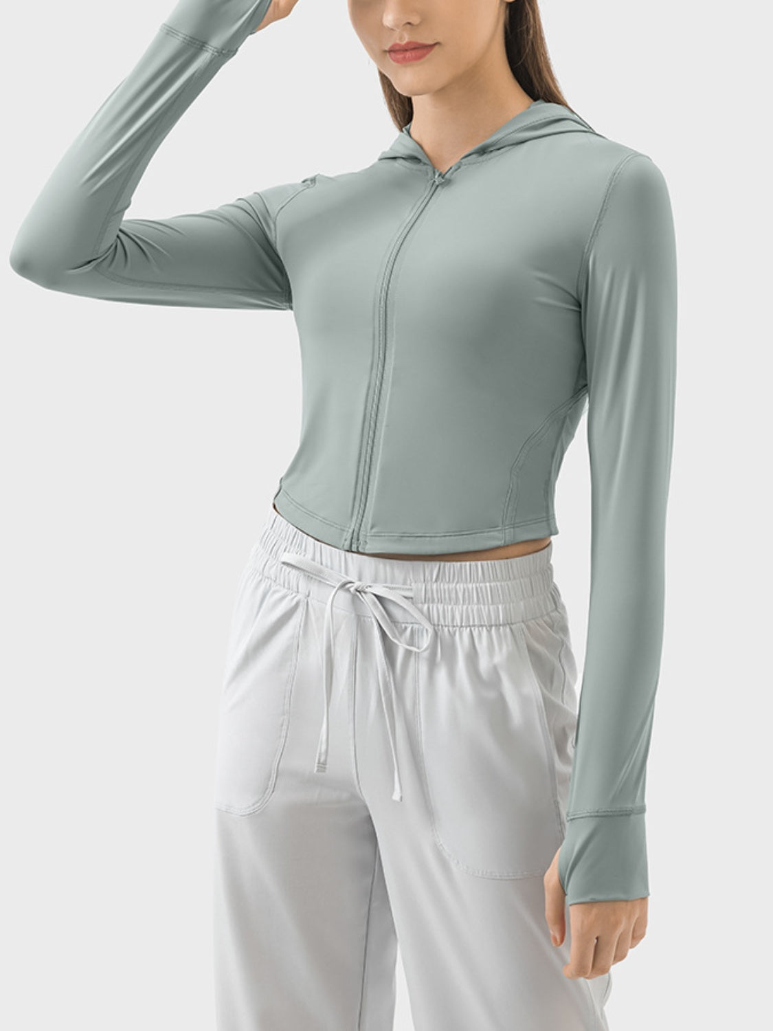 Thunder Chick Fitness Zip Up Hooded Long Sleeve Active Outerwear