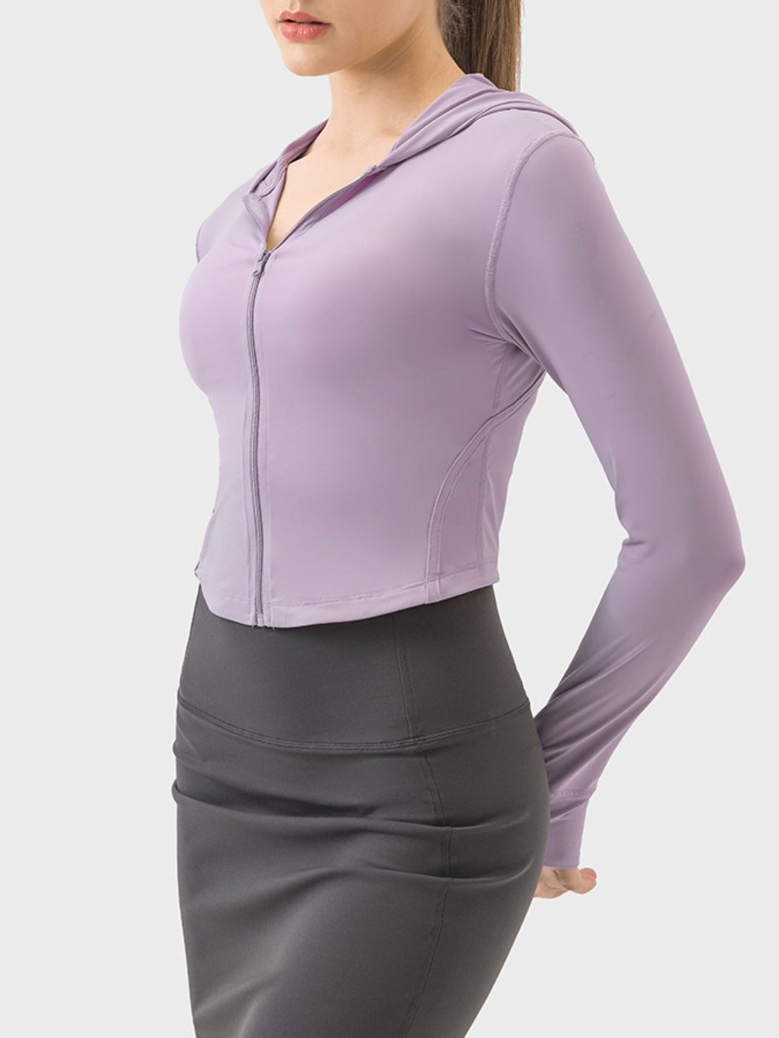 Thunder Chick Fitness Zip Up Hooded Long Sleeve Active Outerwear