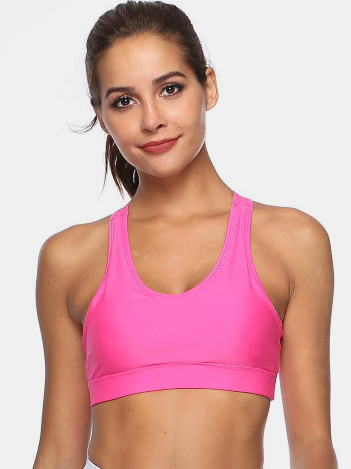 Thunder Chick Fitness Cutout Scoop Neck Active Tank