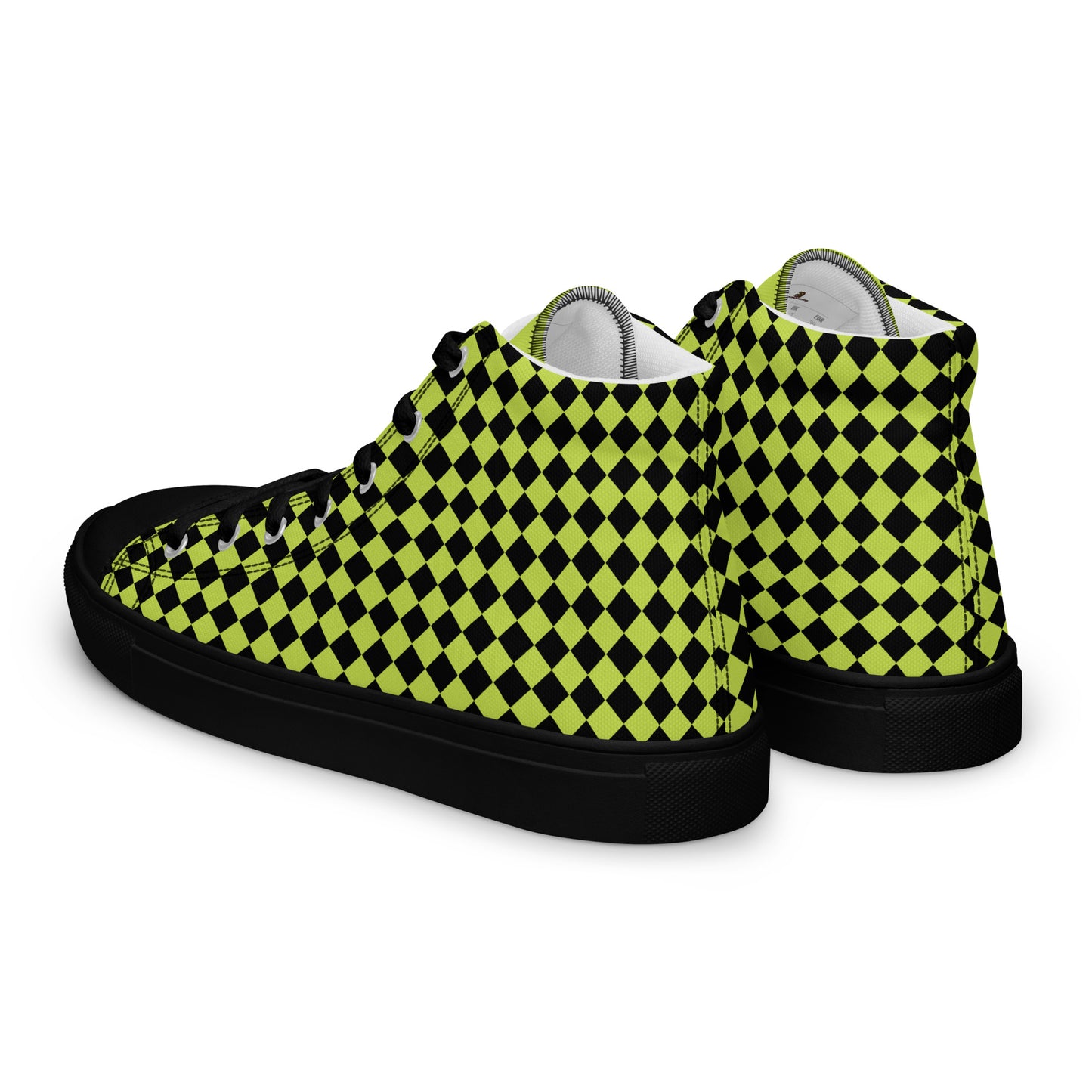 TCF Men Green /Black Checkered High Top Canvas