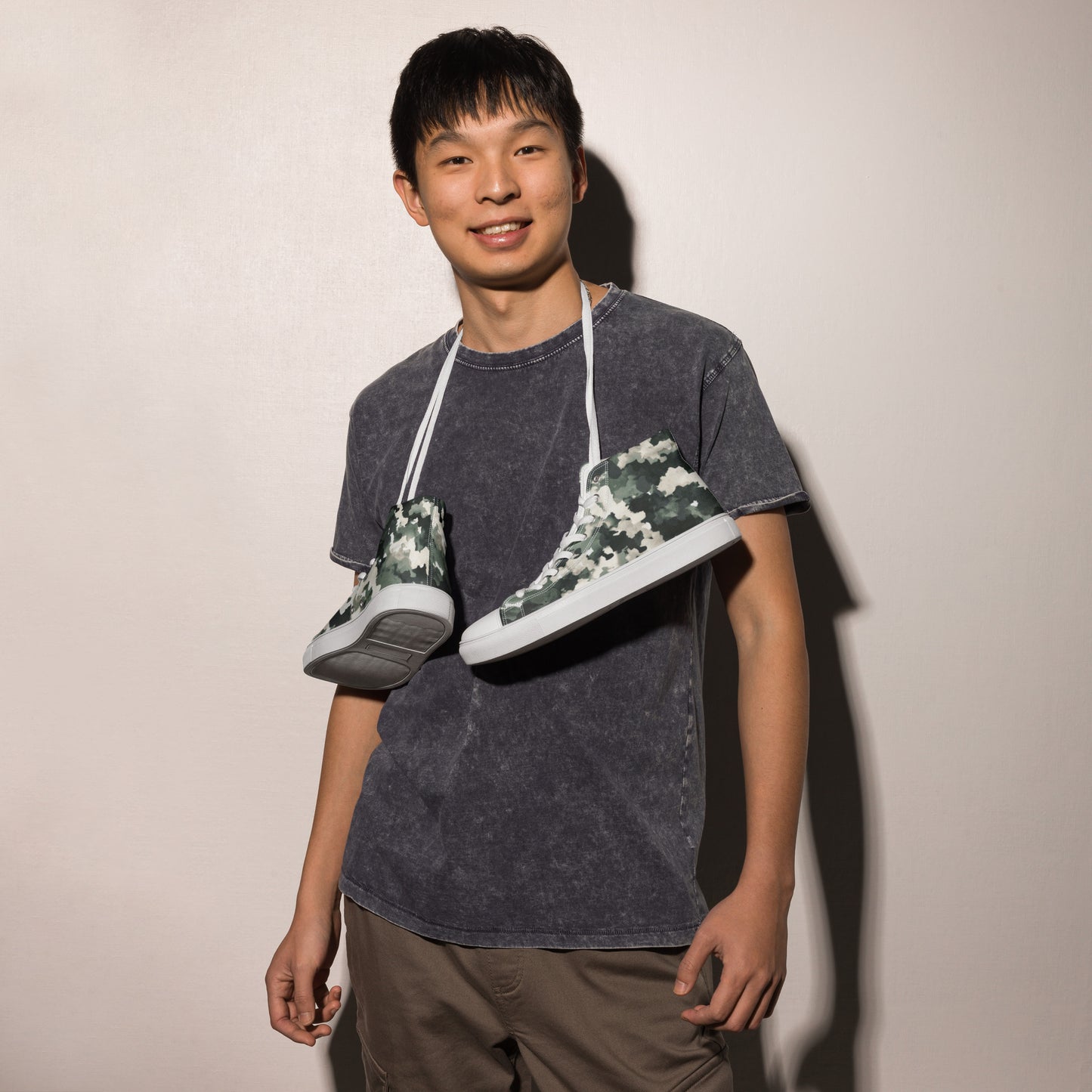 TCF Green Camo High Tops