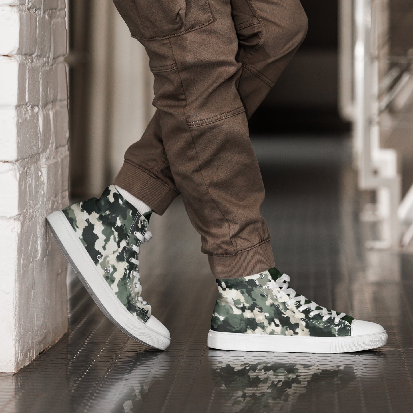 TCF Green Camo High Tops