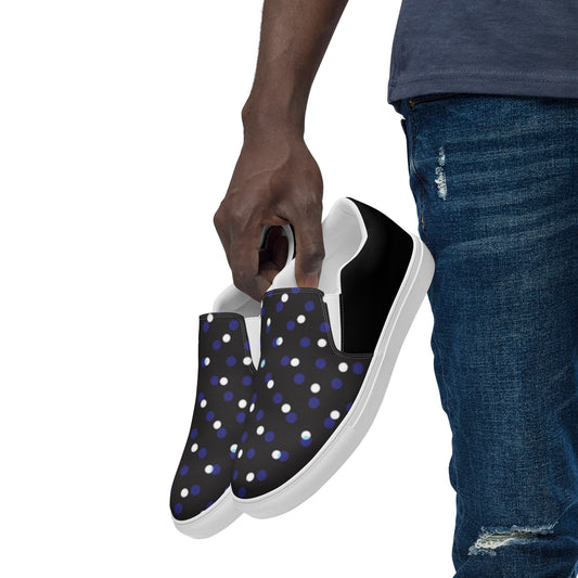 TCF Blue Black Slip-On Canvas Shoes
