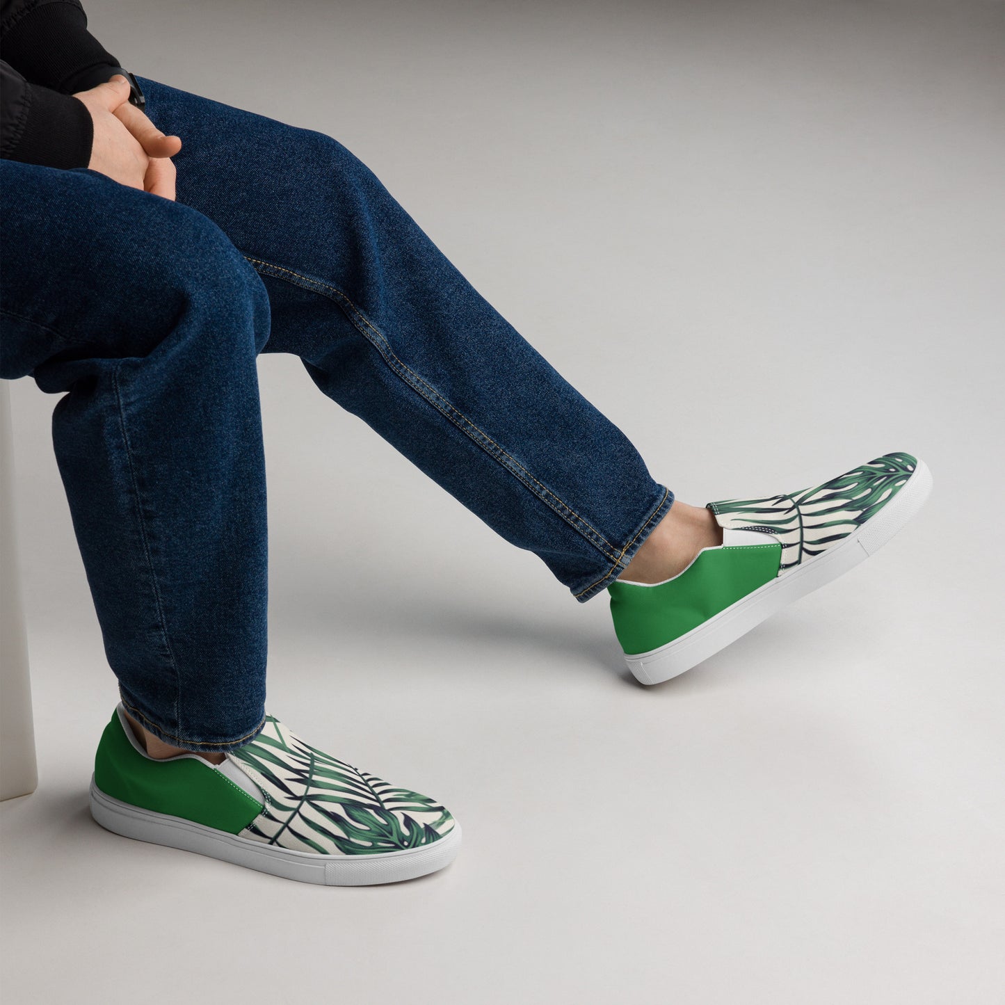 TCF Green Leaf Slip-On Canvas Shoes