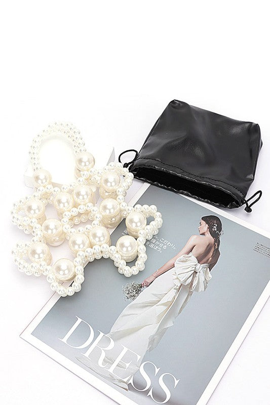 Faux Pearl Petite Convertible Swing Bag