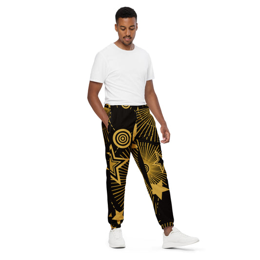 TCF Black Galaxy Track Pants