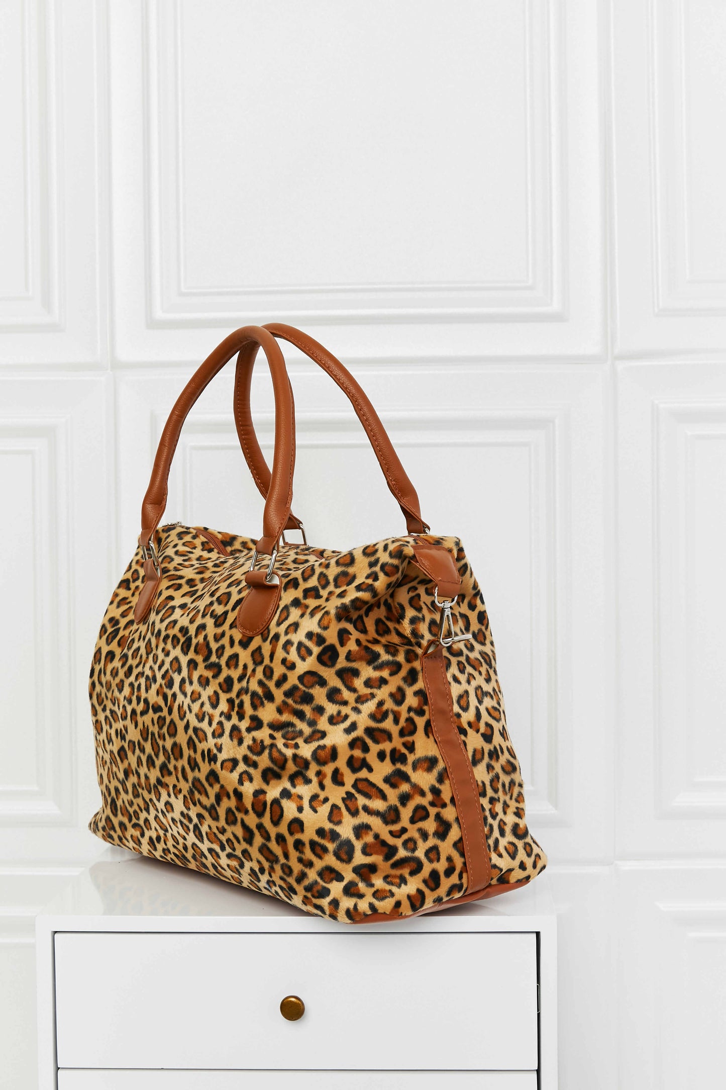 Thunder Chick Fitness Animal Print Brushed Weekender Bag